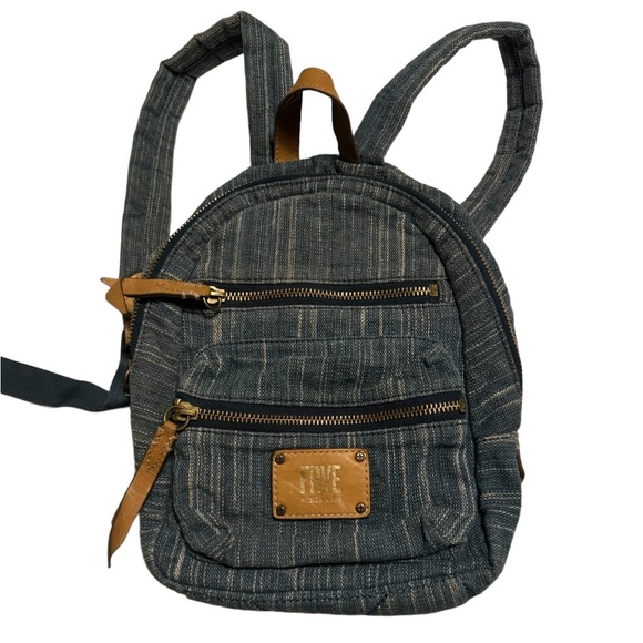 Frye Handbags - Vintage FRYE Retro BOHO Mini Denim Women’s High End Blue Backpack MINTY